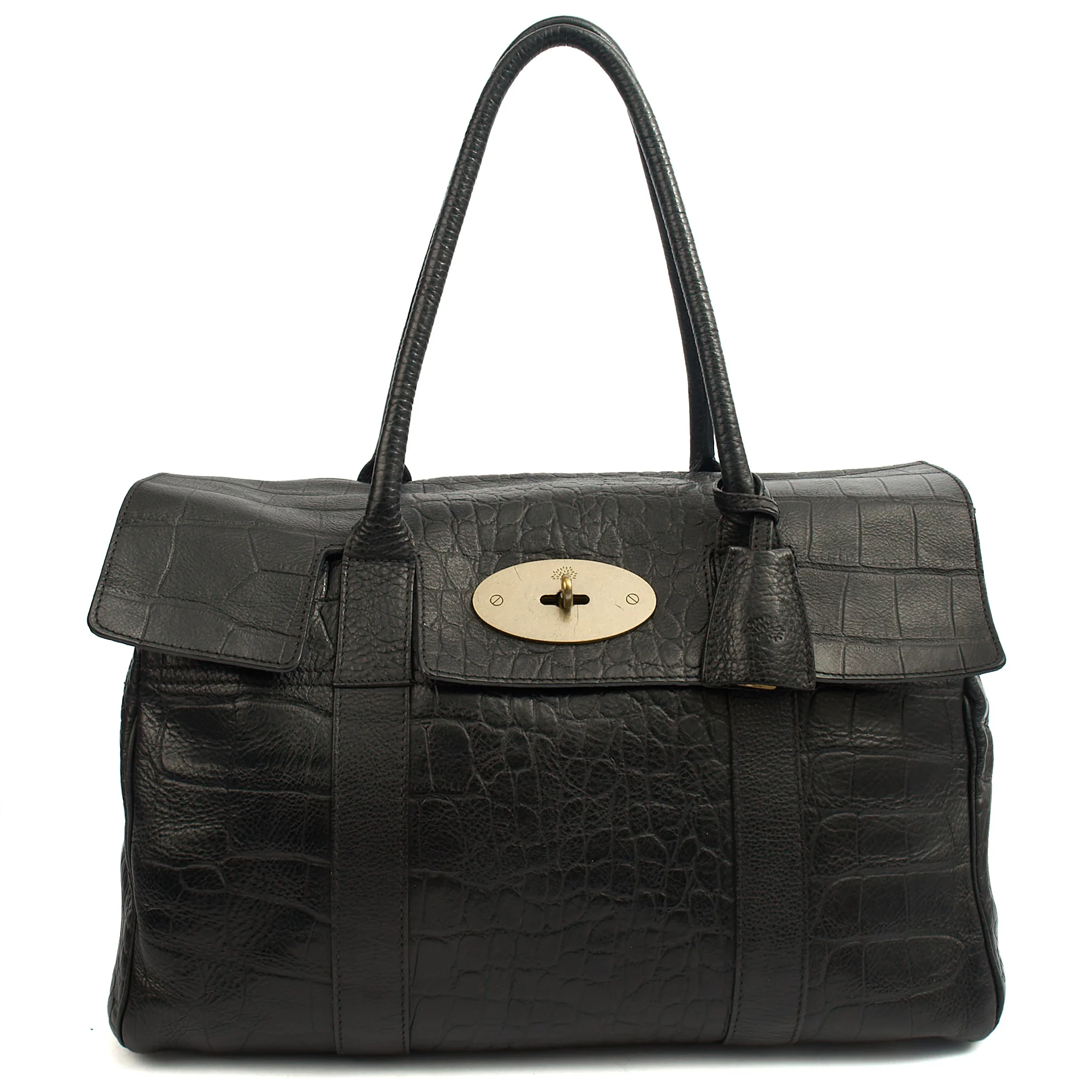 Picture of Mulberry Tote Bayswater Heritage in Black, Exotic Effect Leather