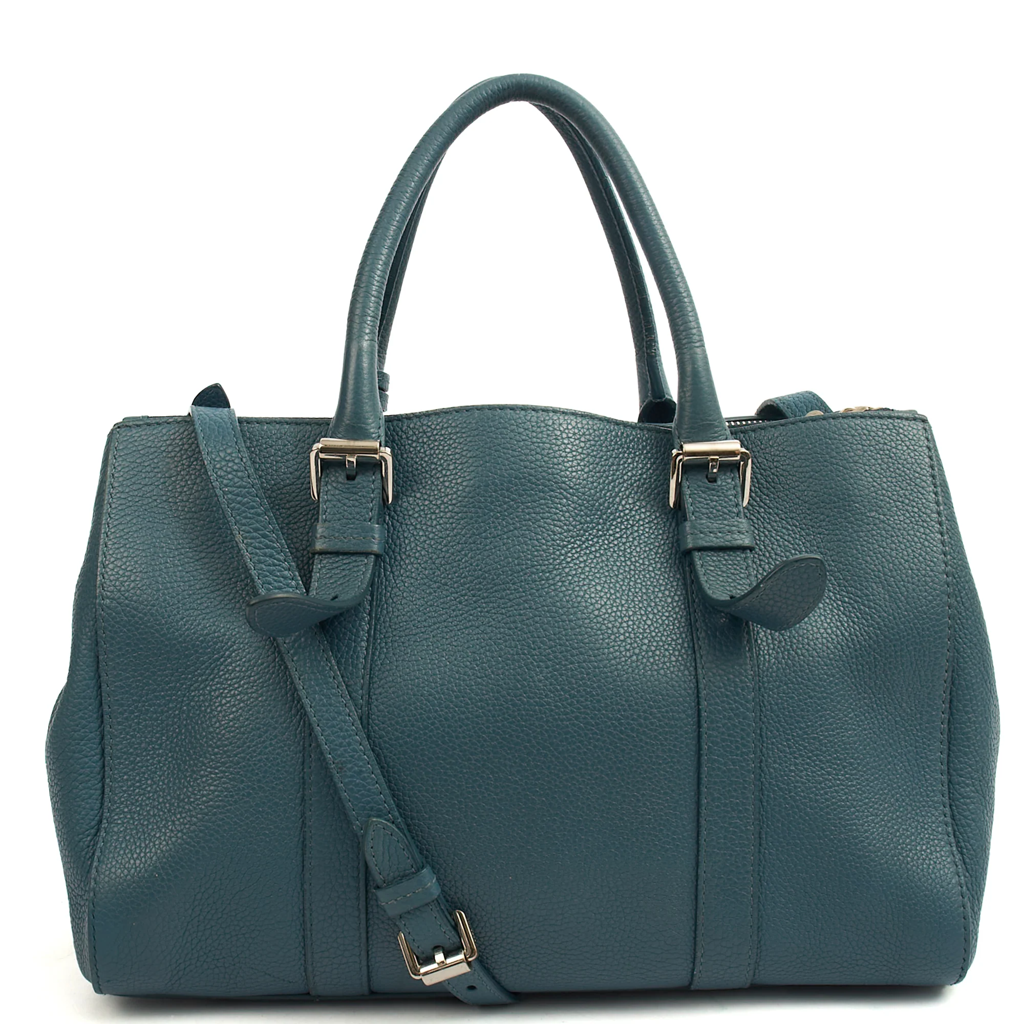Picture of Mulberry Tote Bayswater Double Zip Tote - Small in Blue, Calfskin Leather