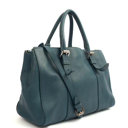 Picture of Mulberry Tote Bayswater Double Zip Tote - Small in Blue, Calfskin Leather