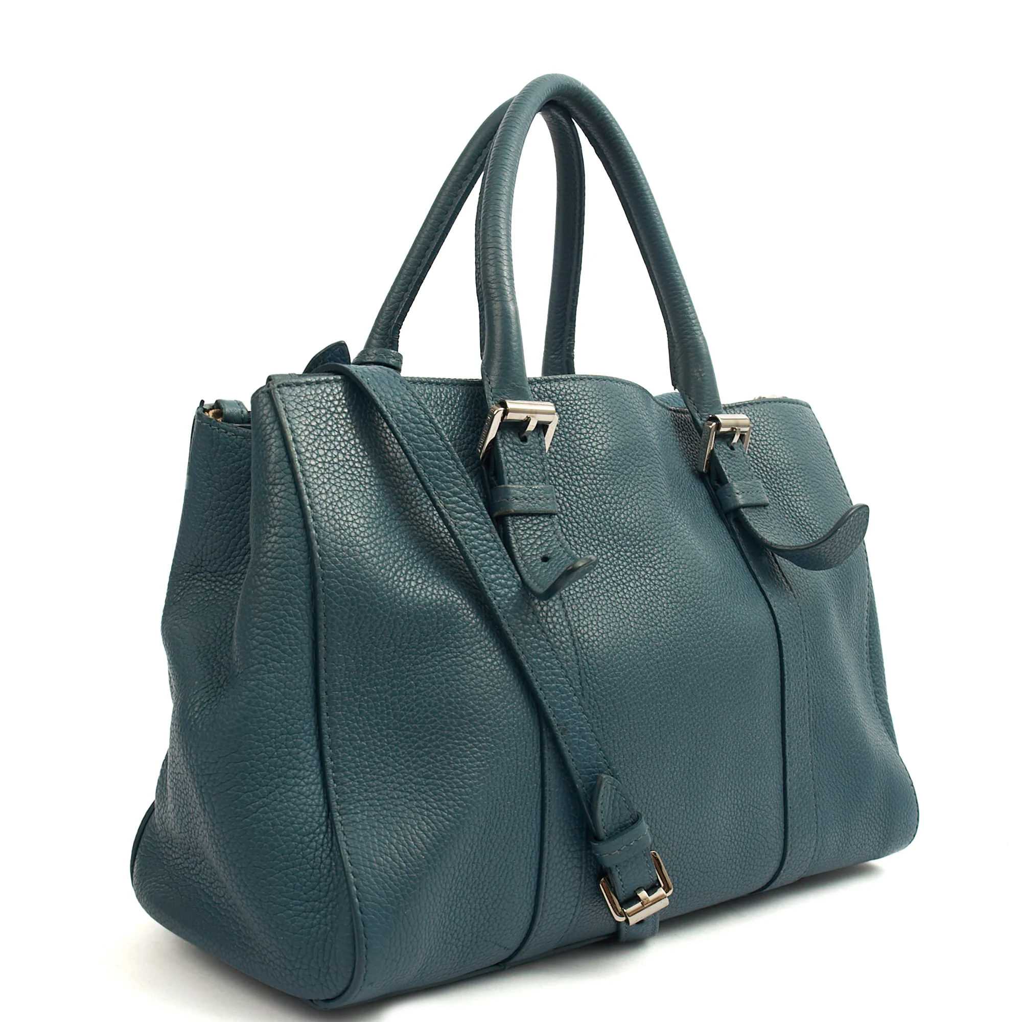 Picture of Mulberry Tote Bayswater Double Zip Tote - Small in Blue, Calfskin Leather