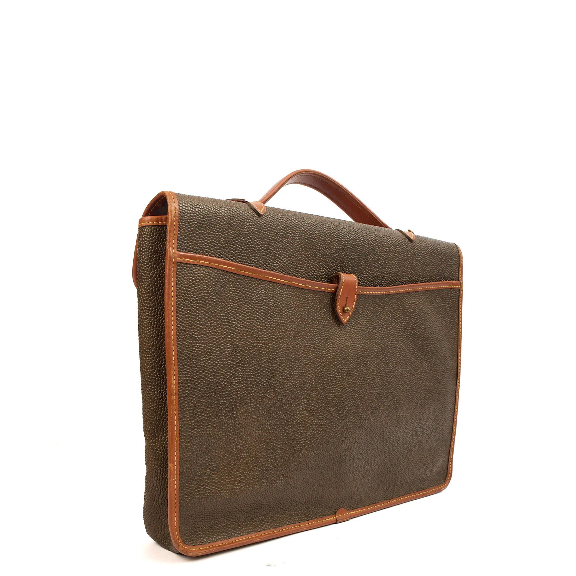 Picture of Mulberry Cross Body Briefcase in Green, Scotchgrain