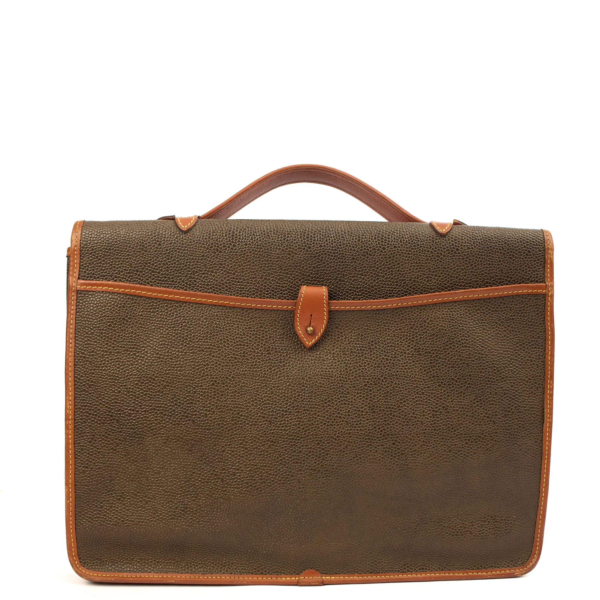 Picture of Mulberry Cross Body Briefcase in Green, Scotchgrain