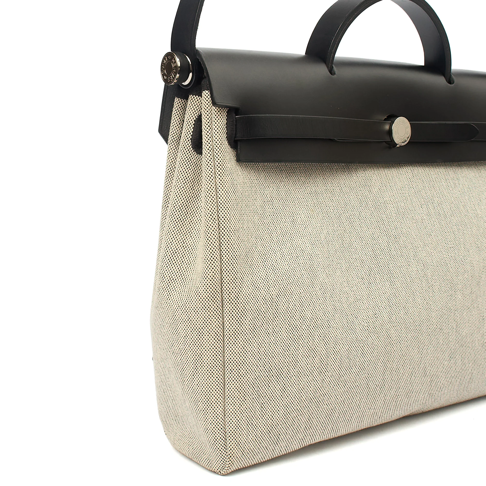 Picture of Hermes Tote Herbag Zip 31 in Black, Fabric