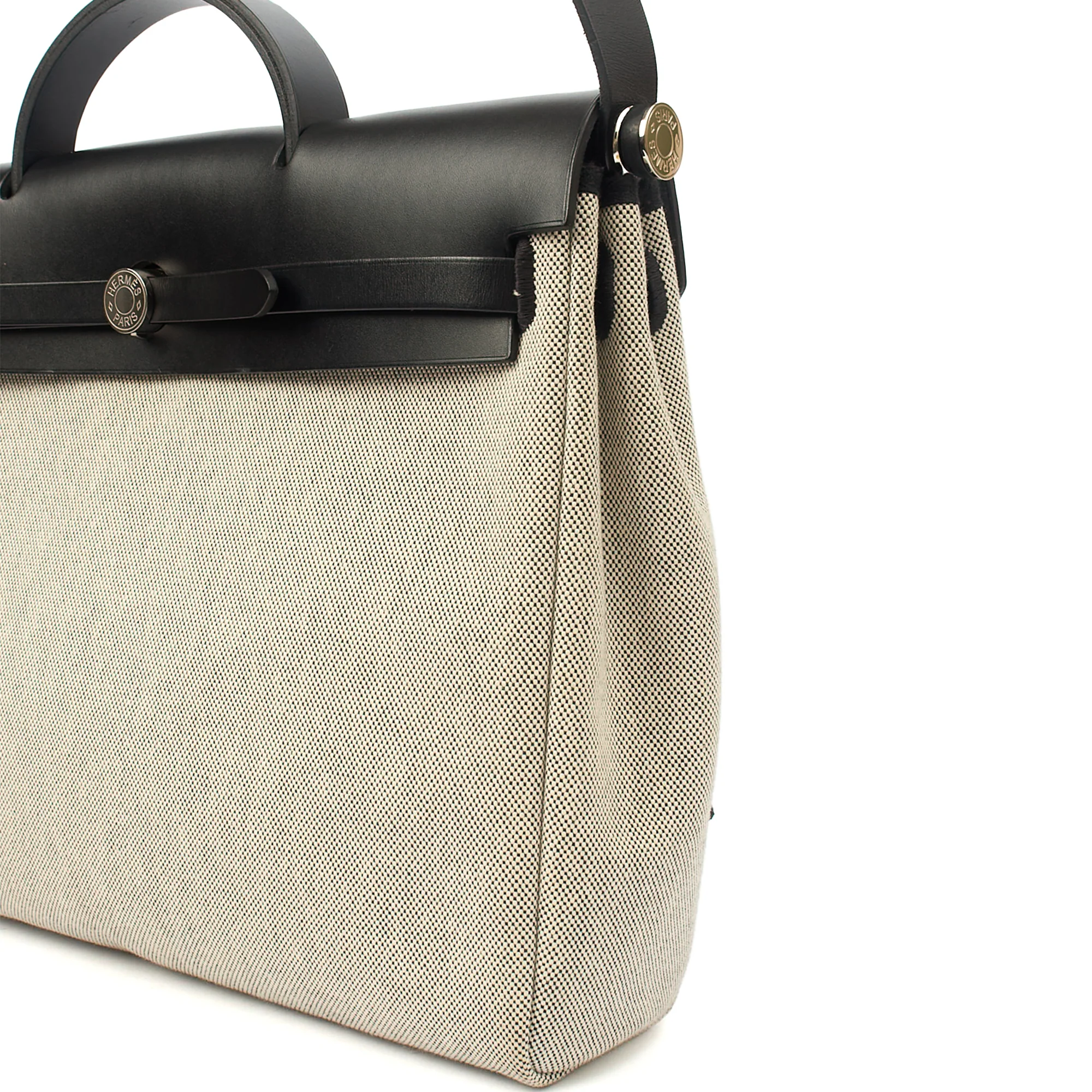 Picture of Hermes Tote Herbag Zip 31 in Black, Fabric