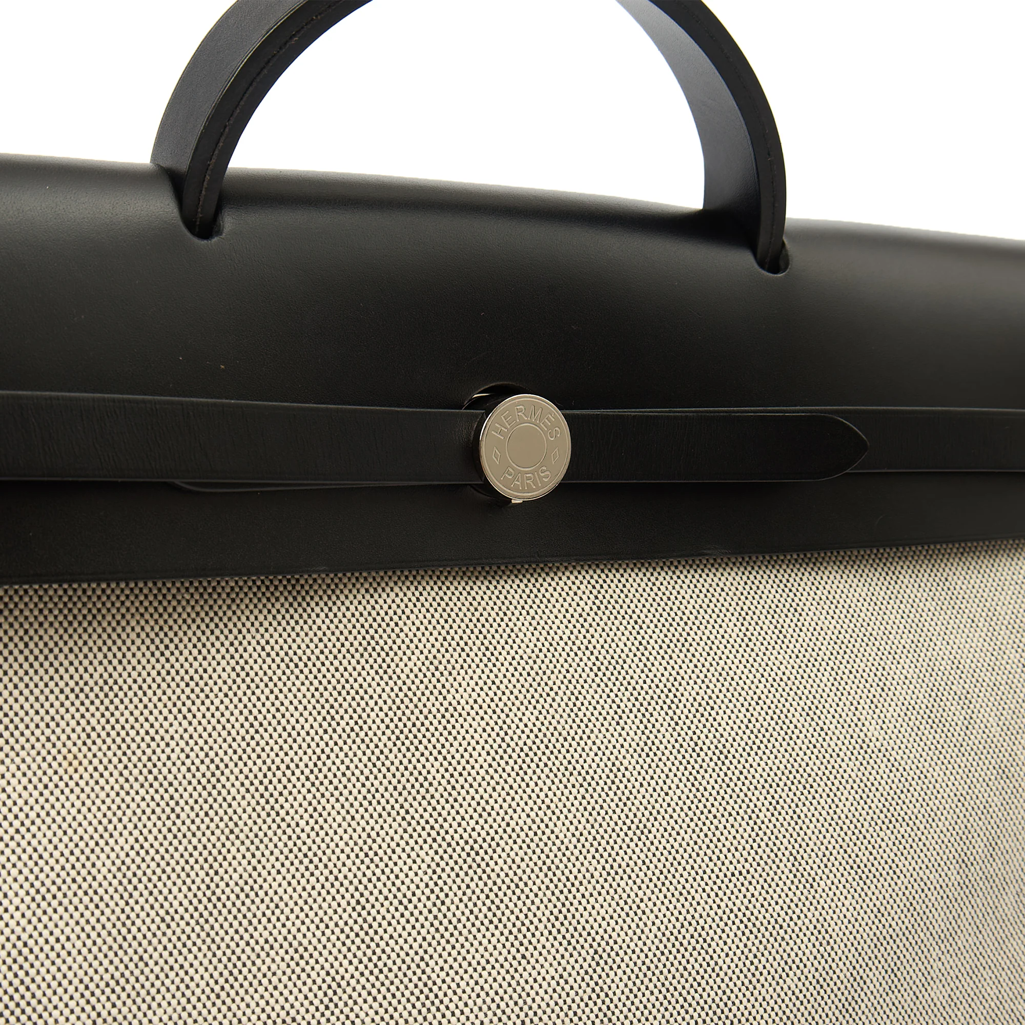 Picture of Hermes Tote Herbag Zip 31 in Black, Fabric