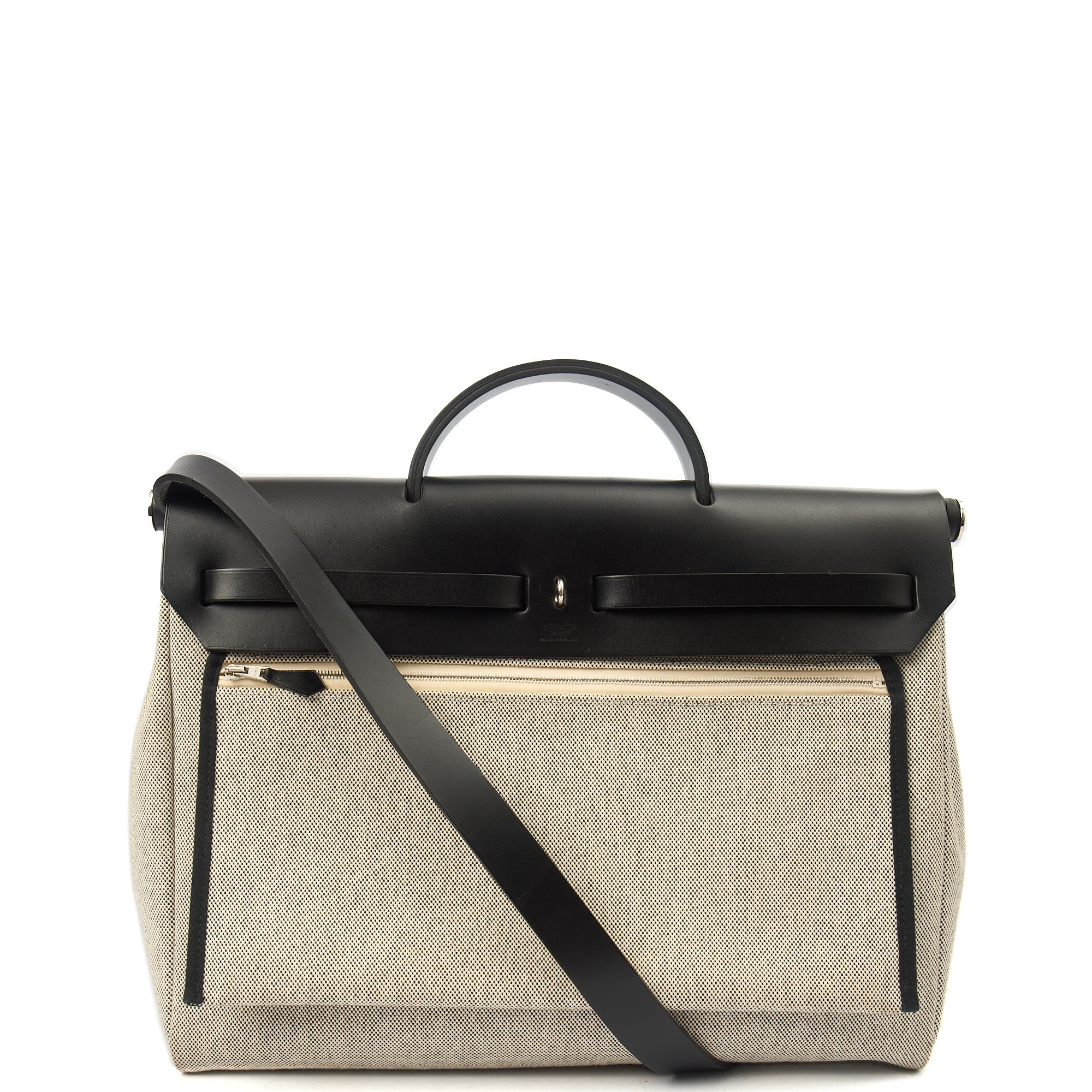 Picture of Hermes Tote Herbag Zip 31 in Black, Fabric