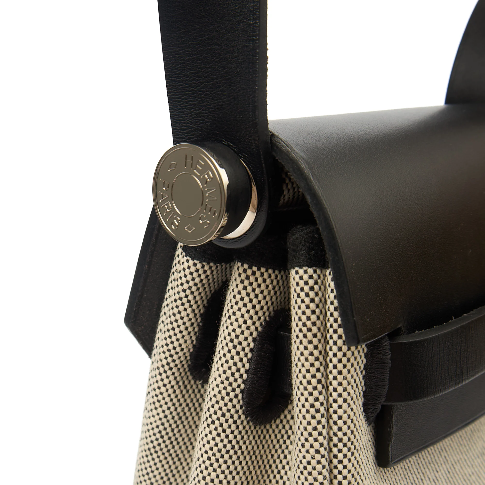 Picture of Hermes Tote Herbag Zip 31 in Black, Fabric