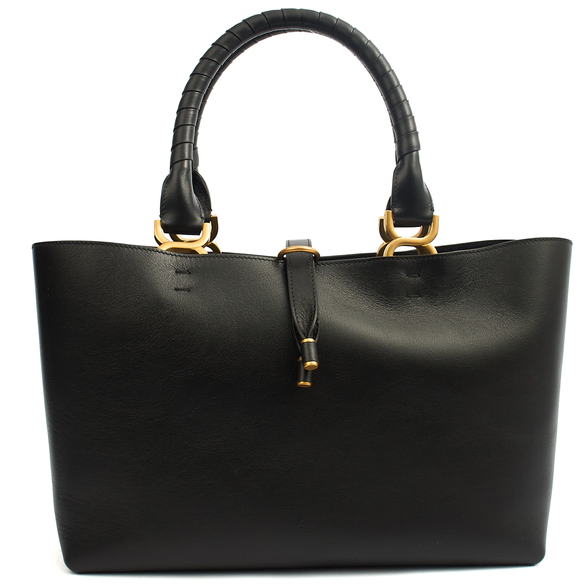 Picture of Chloe Tote Marcie - Large in Black, Calfskin Leather