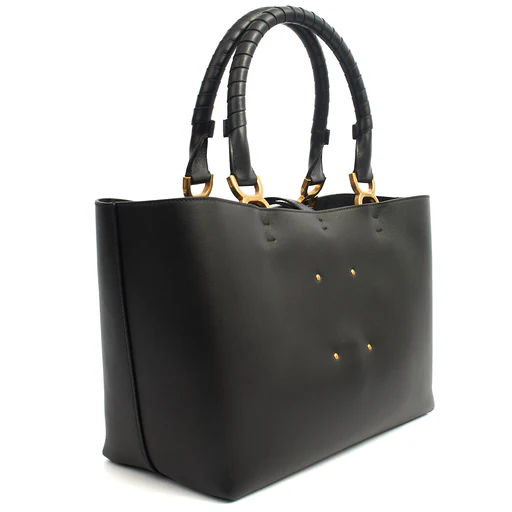 Picture of Chloe Tote Marcie - Large in Black, Calfskin Leather