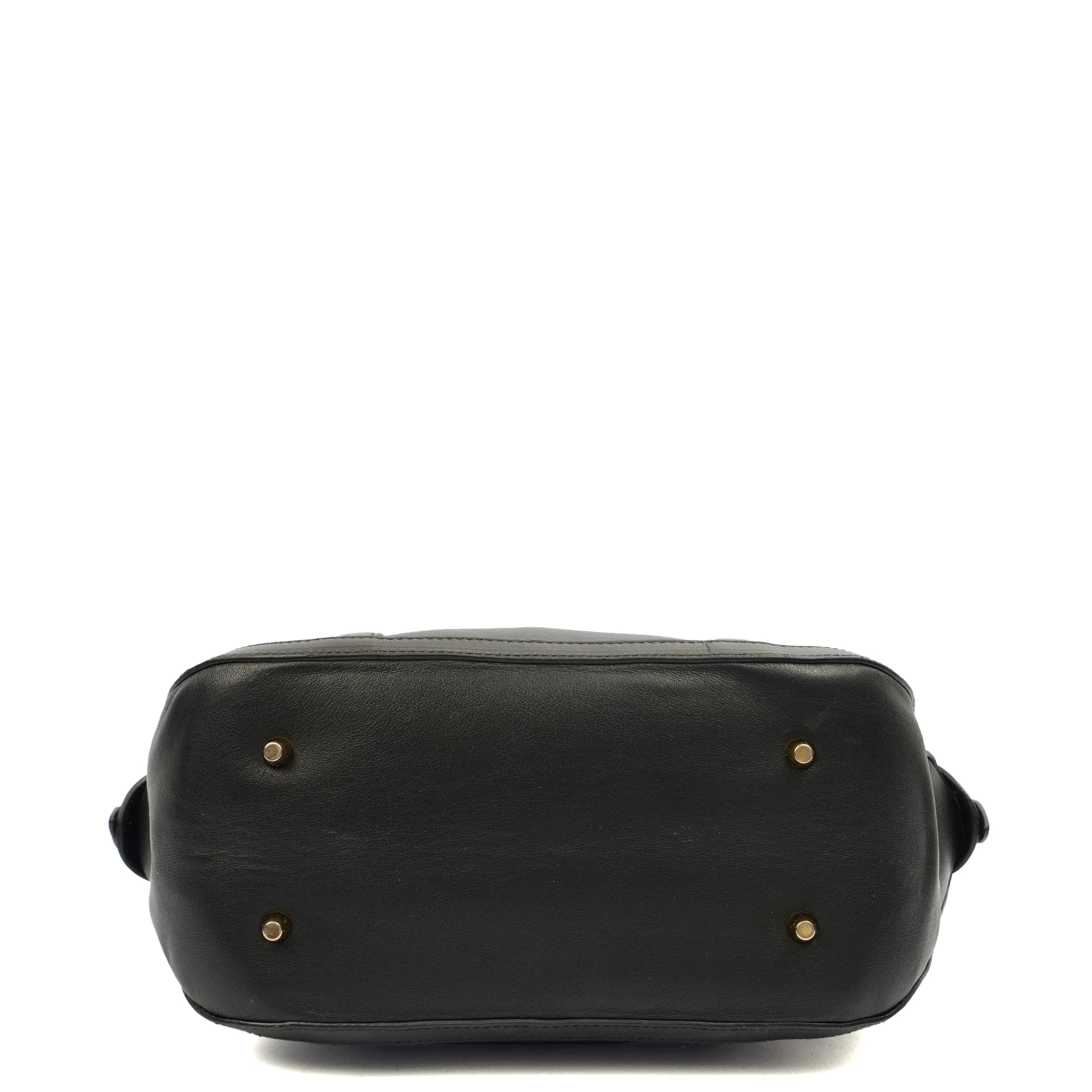Picture of Burberry Top Handle Orchard Bowling Bag- Medium in Black, Leather