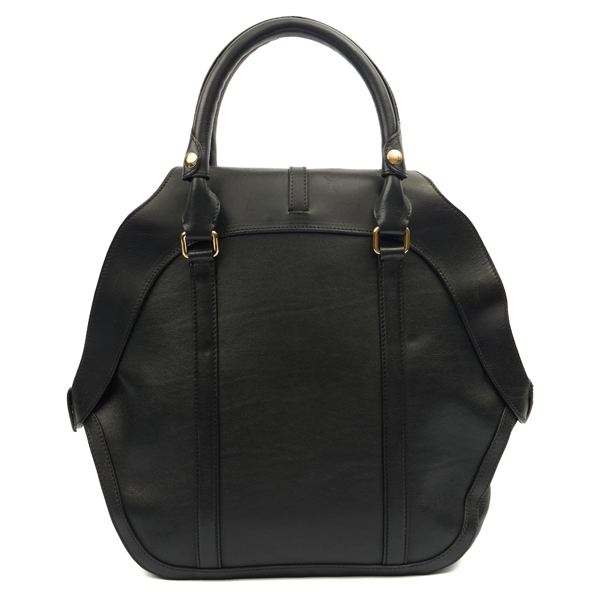 Picture of Burberry Top Handle Orchard Bowling Bag- Medium in Black, Leather