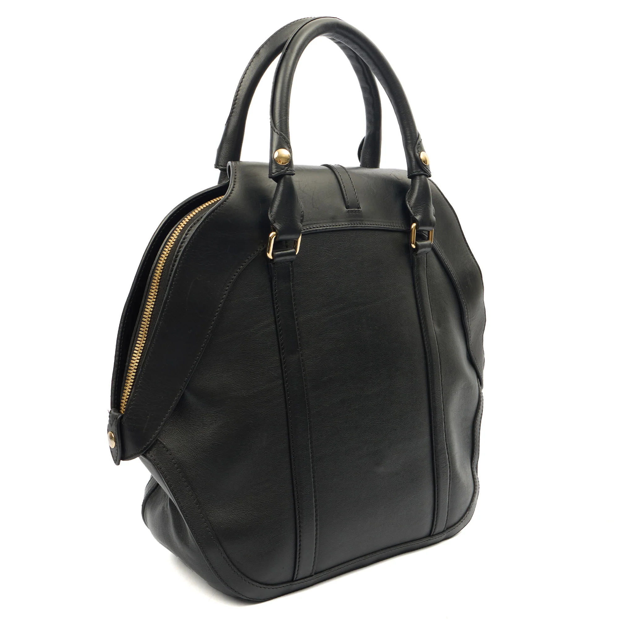 Picture of Burberry Top Handle Orchard Bowling Bag- Medium in Black, Leather