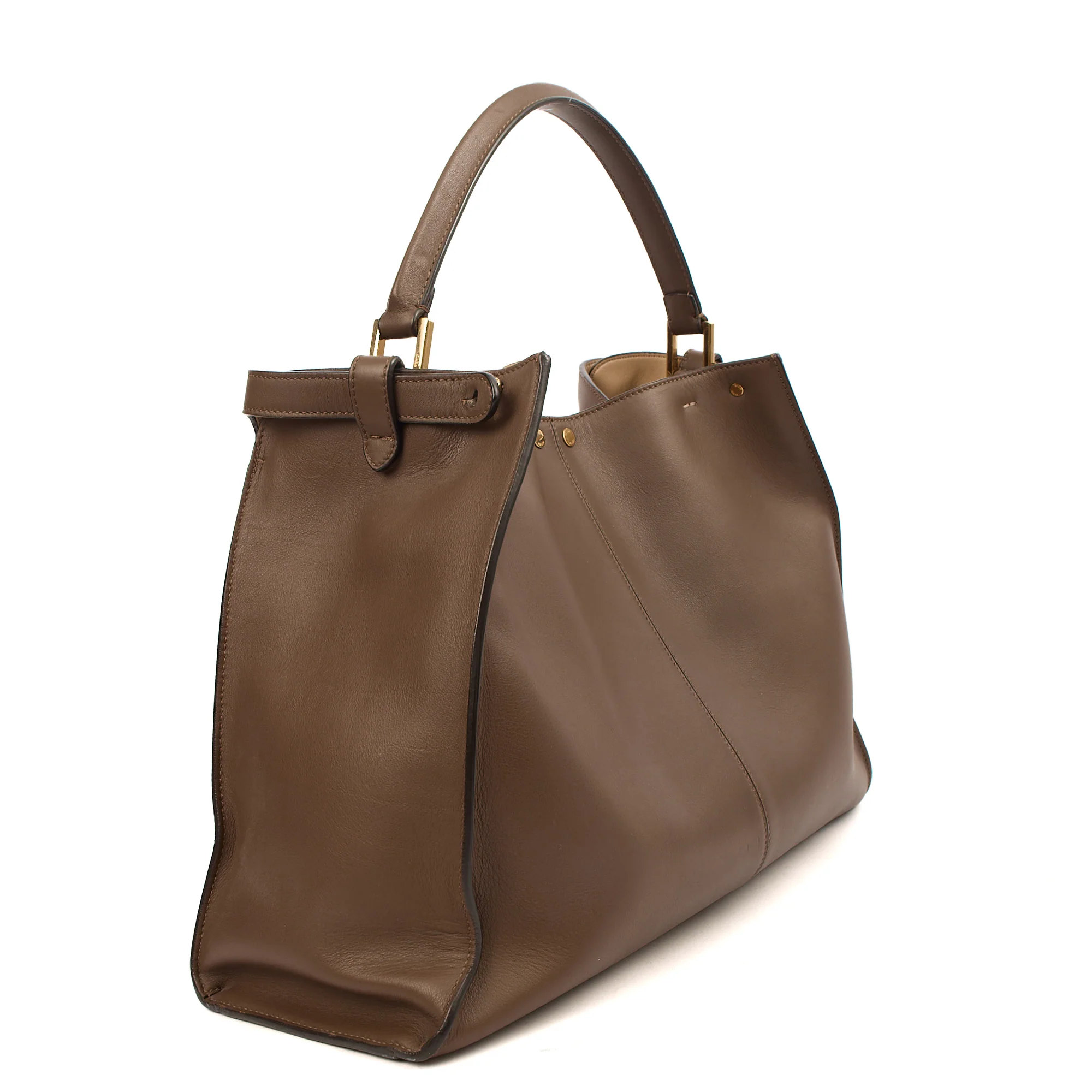 Picture of Fendi Tote Peekaboo - Large in Brown, Leather