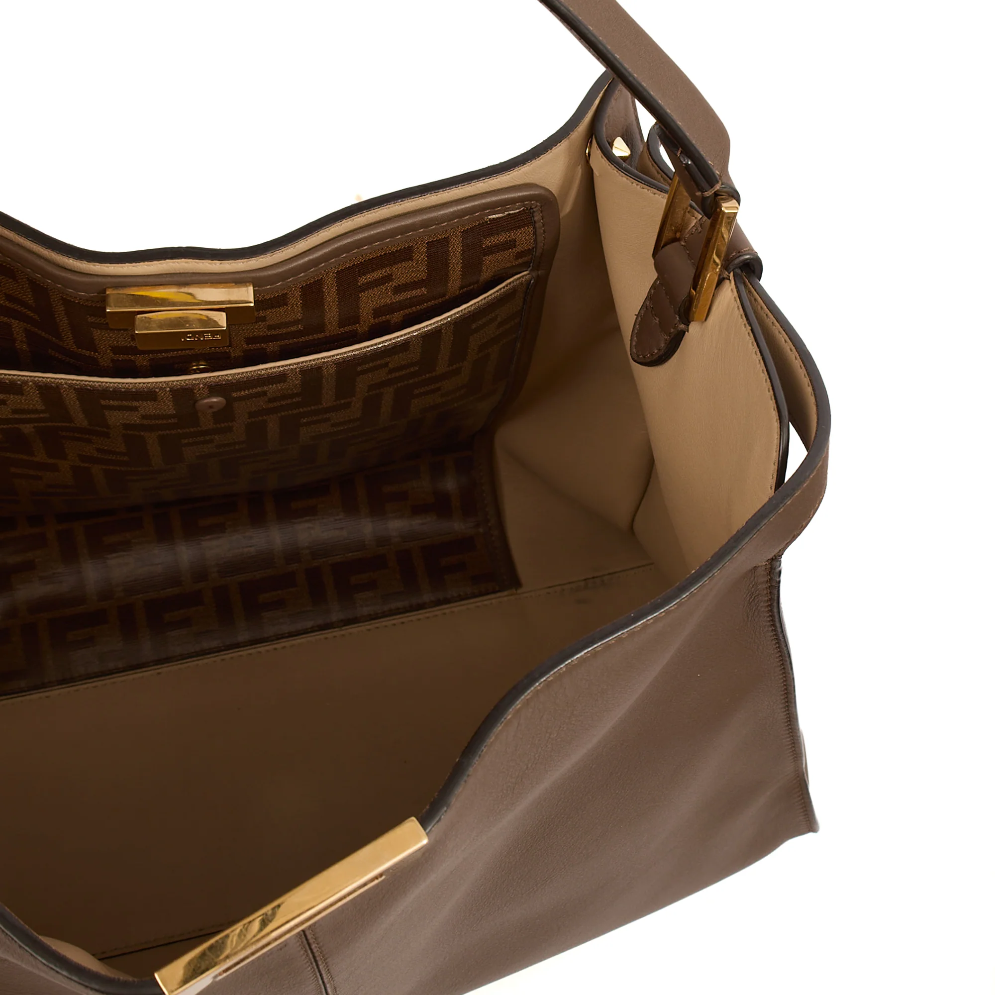 Picture of Fendi Tote Peekaboo - Large in Brown, Leather