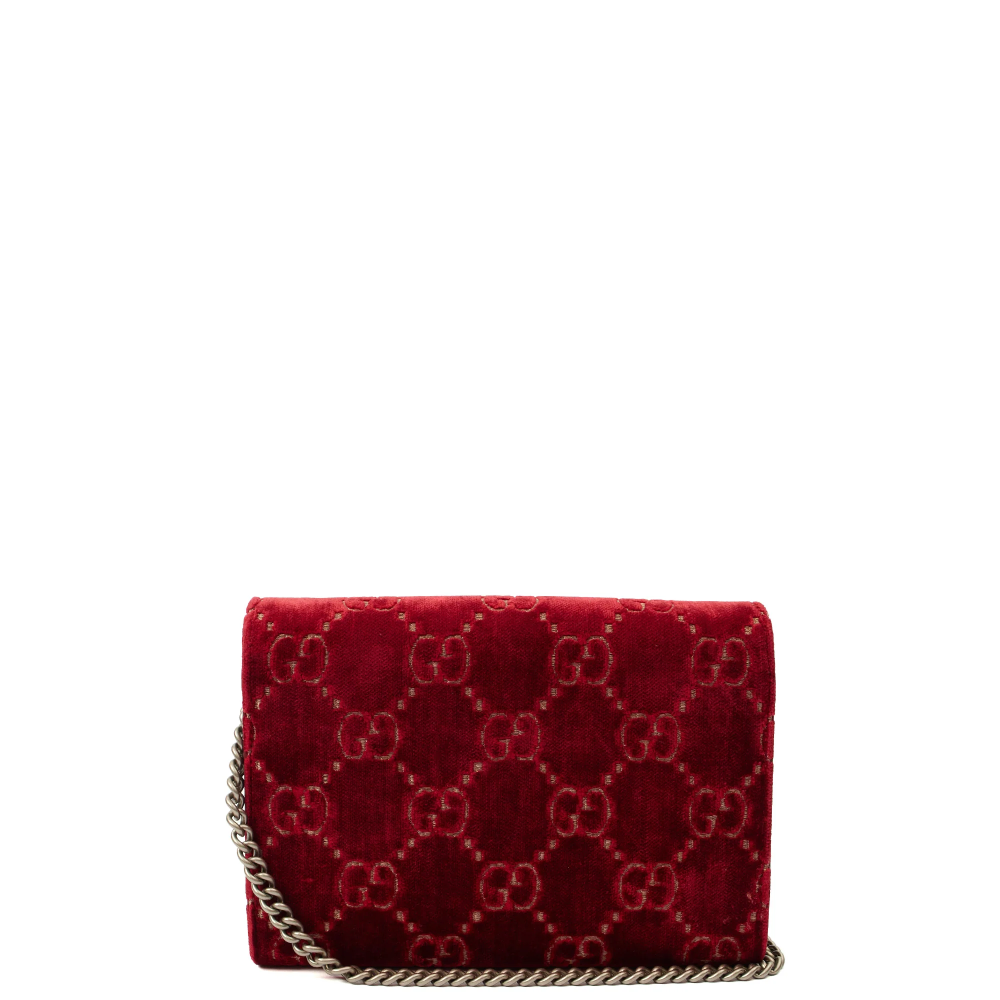 Picture of Gucci Cross Body Dionysus Chain Wallet in Red, Fabric