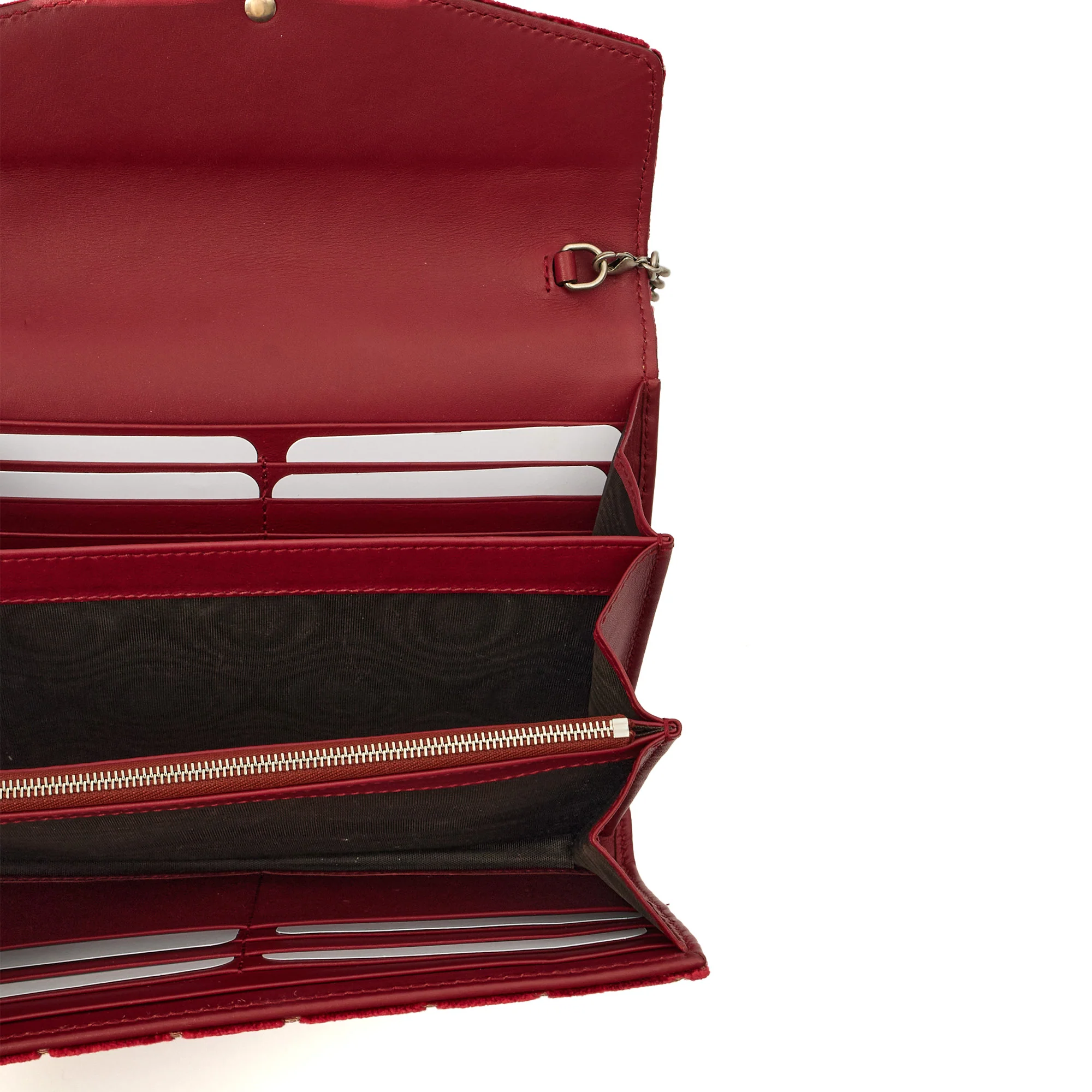 Picture of Gucci Cross Body Dionysus Chain Wallet in Red, Fabric