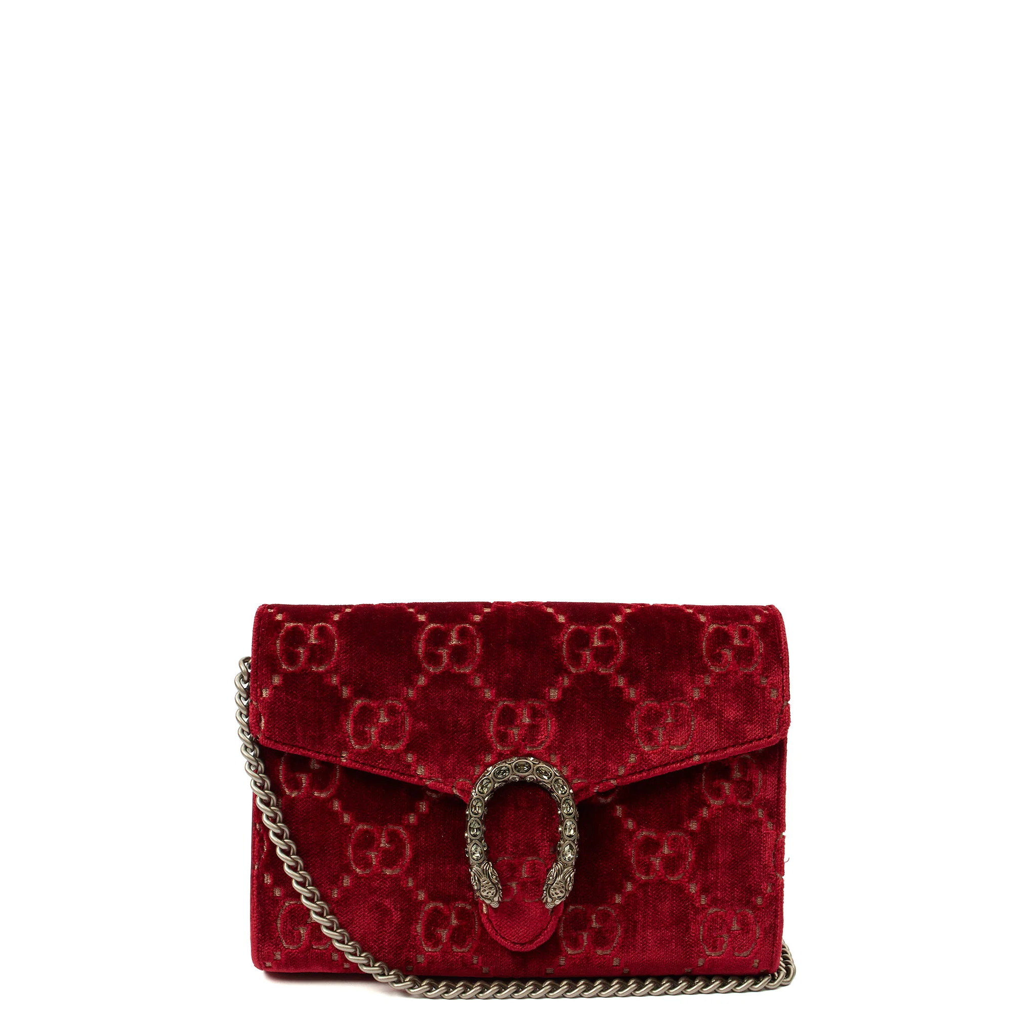 Picture of Gucci Cross Body Dionysus Chain Wallet in Red, Fabric