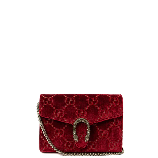 Picture of Gucci Cross Body Dionysus Chain Wallet in Red, Fabric