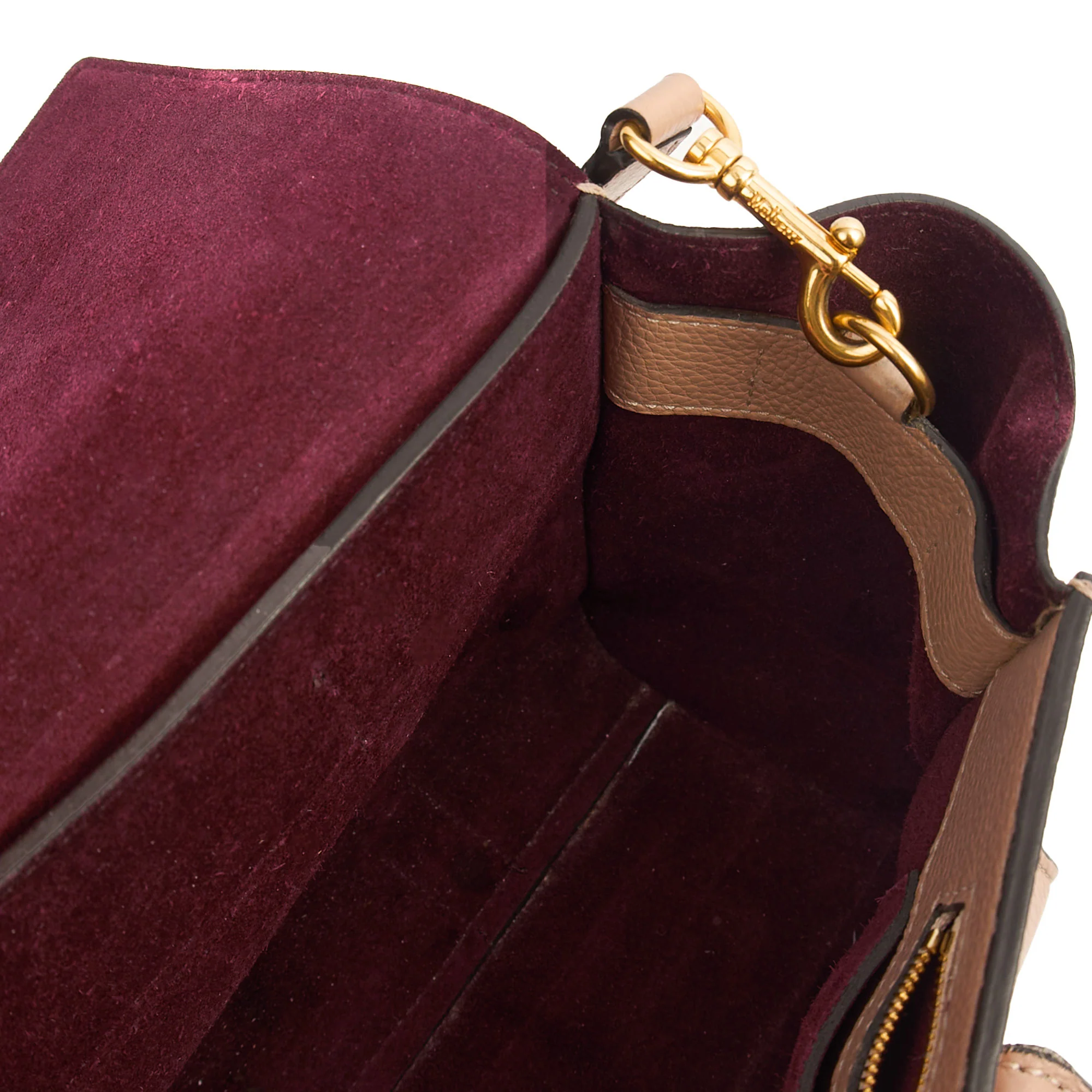 Picture of Mulberry Top Handle Bayswater with Strap- Small in Rose Water, Calfskin Leather
