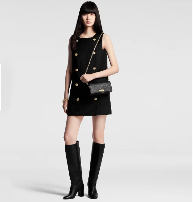 Louis Vuitton Lily Wallet on Chain in black