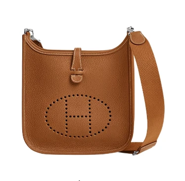 Hermes Evelyne  23  Taurillon Clemence Tan front view