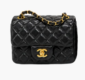 Chanel Vintage Mini Square Flap Bag in Black