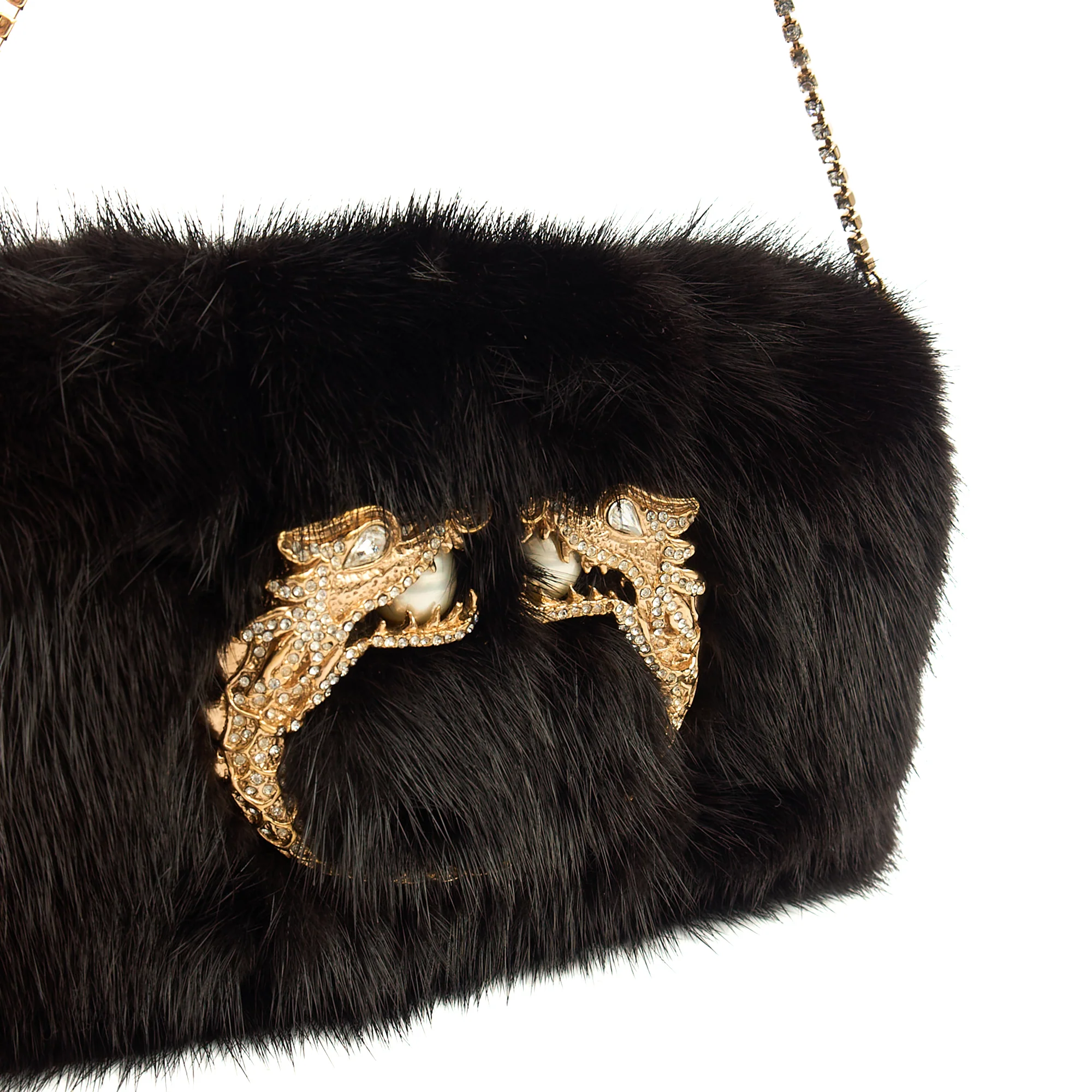 Picture of Gucci Clutch 1955 Horsebit Shoulder Bag in Black, Exotic