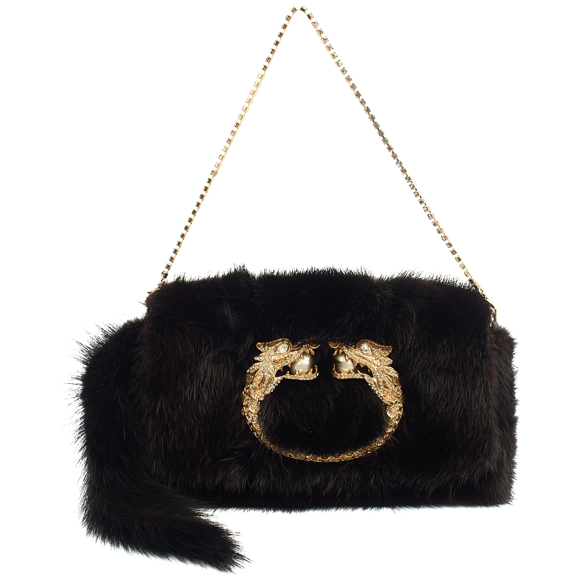 Picture of Gucci Clutch 1955 Horsebit Shoulder Bag in Black, Exotic