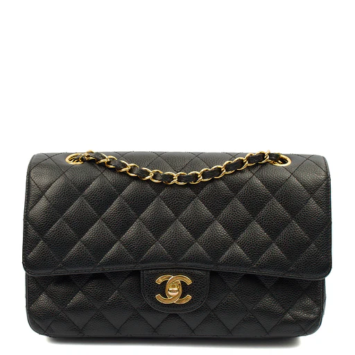 Picture of Chanel Shoulder Bag Classic Double Flap - Medium in Black, Caviar Leather