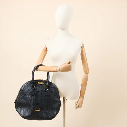 Picture of Burberry Tote Orchard Bowling Bag - Large in Black, Leather