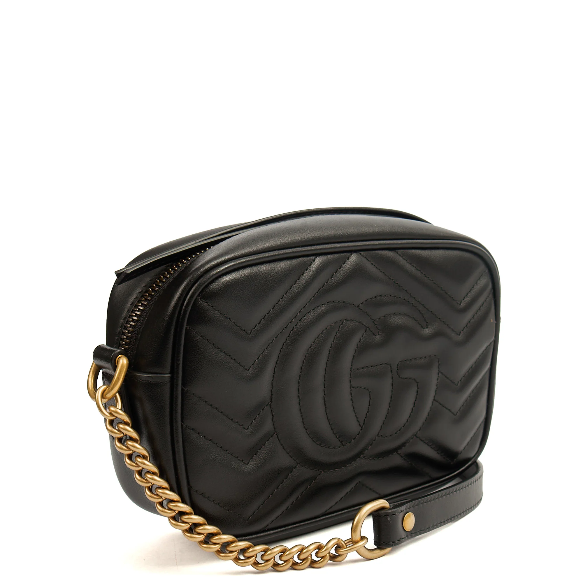 Picture of Gucci Cross Body Marmont Shoulder Bag - Mini in Black, Leather