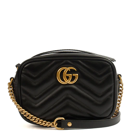 Picture of Gucci Cross Body Marmont Shoulder Bag - Mini in Black, Leather