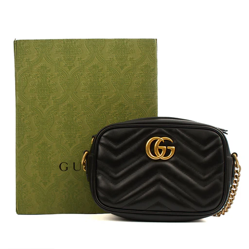 Picture of Gucci Cross Body Marmont Shoulder Bag - Mini in Black, Leather