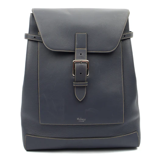 Picture of Mulberry Backpack Chiltern Backpack in Blue, Calfskin Leather