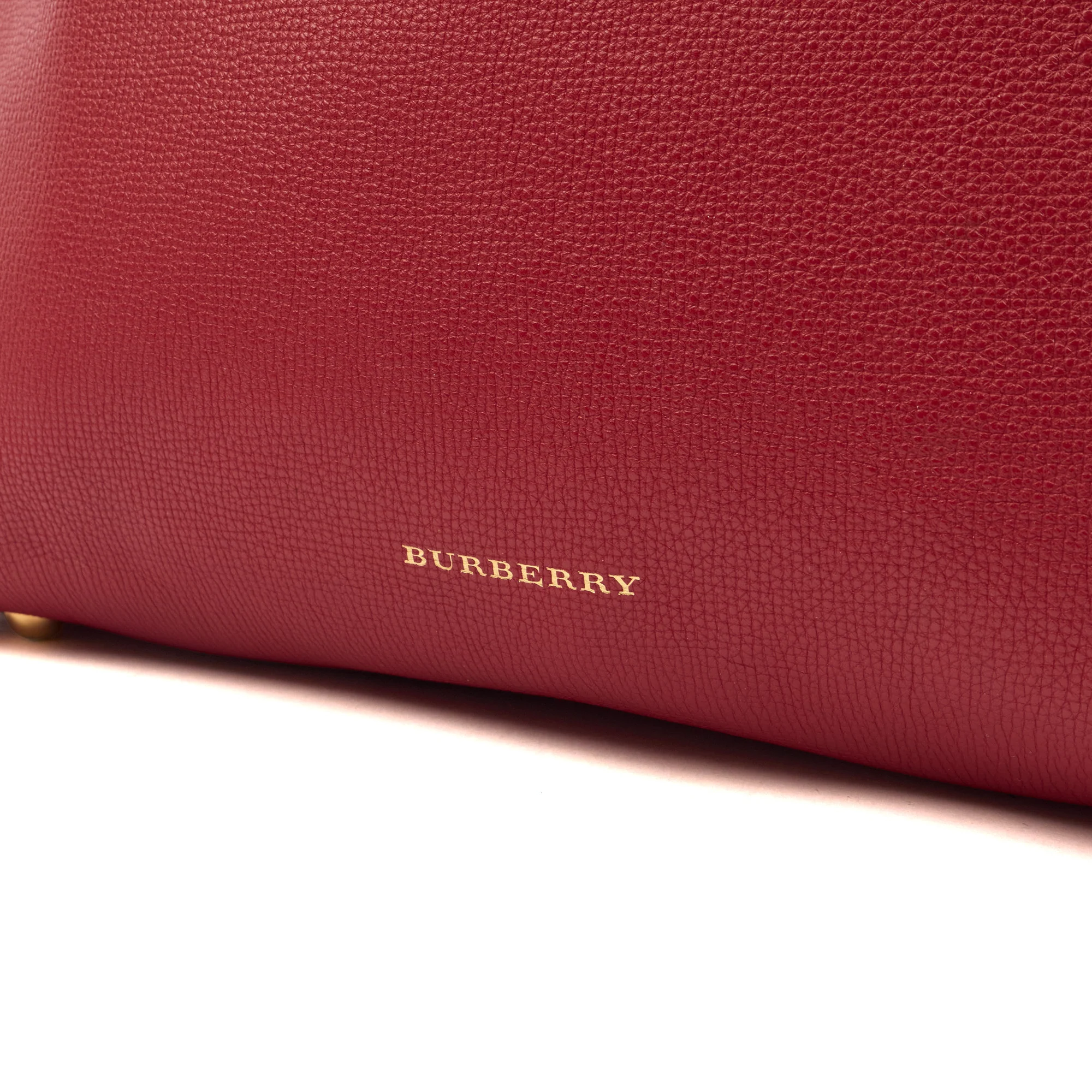 Picture of Burberry Tote Banner - Small in Red, Leather