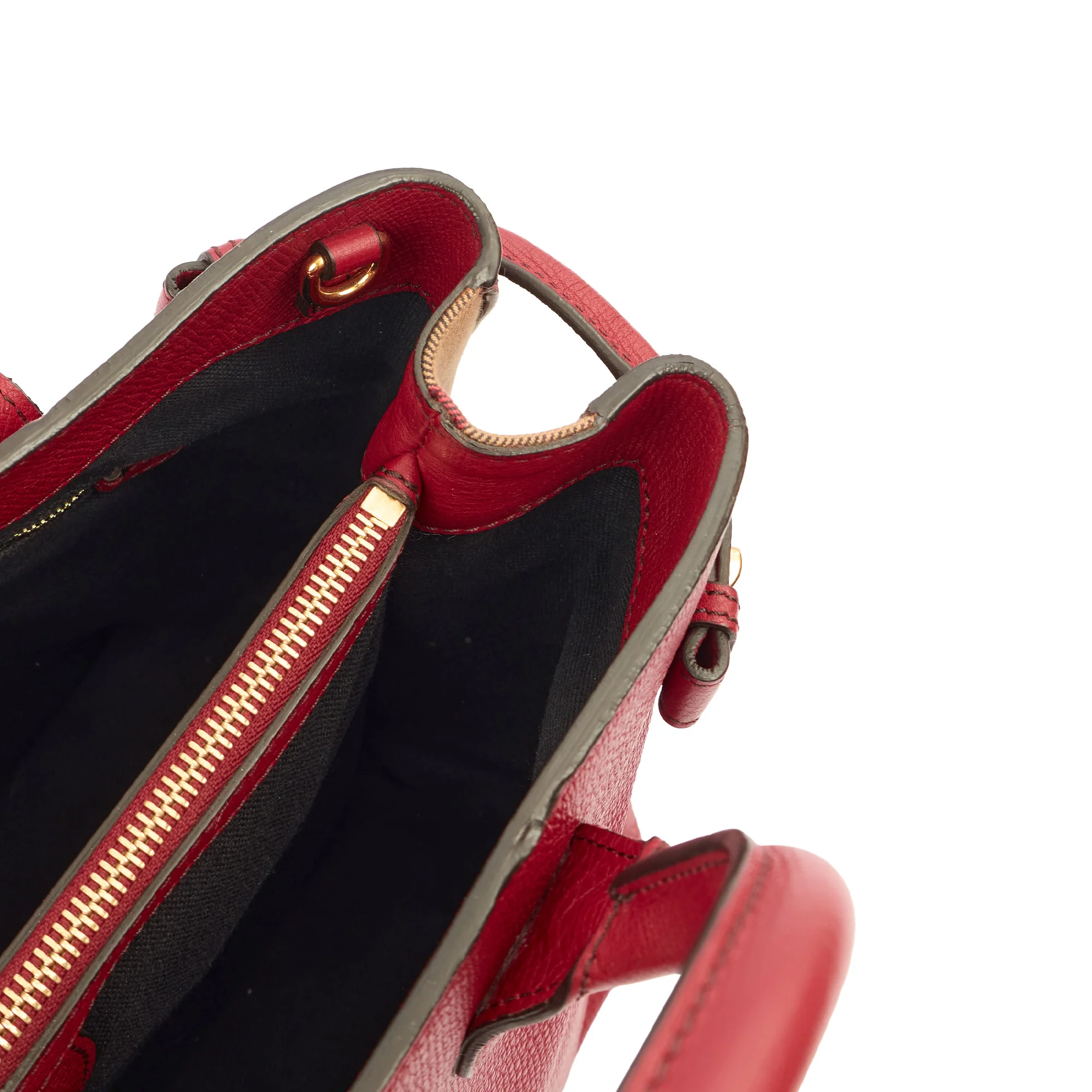 Picture of Burberry Tote Banner - Small in Red, Leather