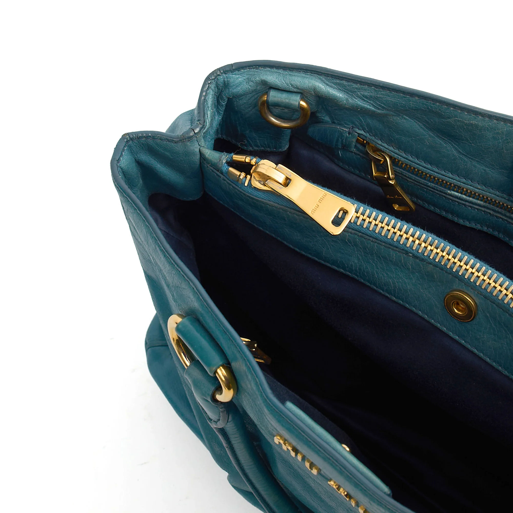 Picture of Miu Miu Tote Tote in Blue, Exotic Effect Leather