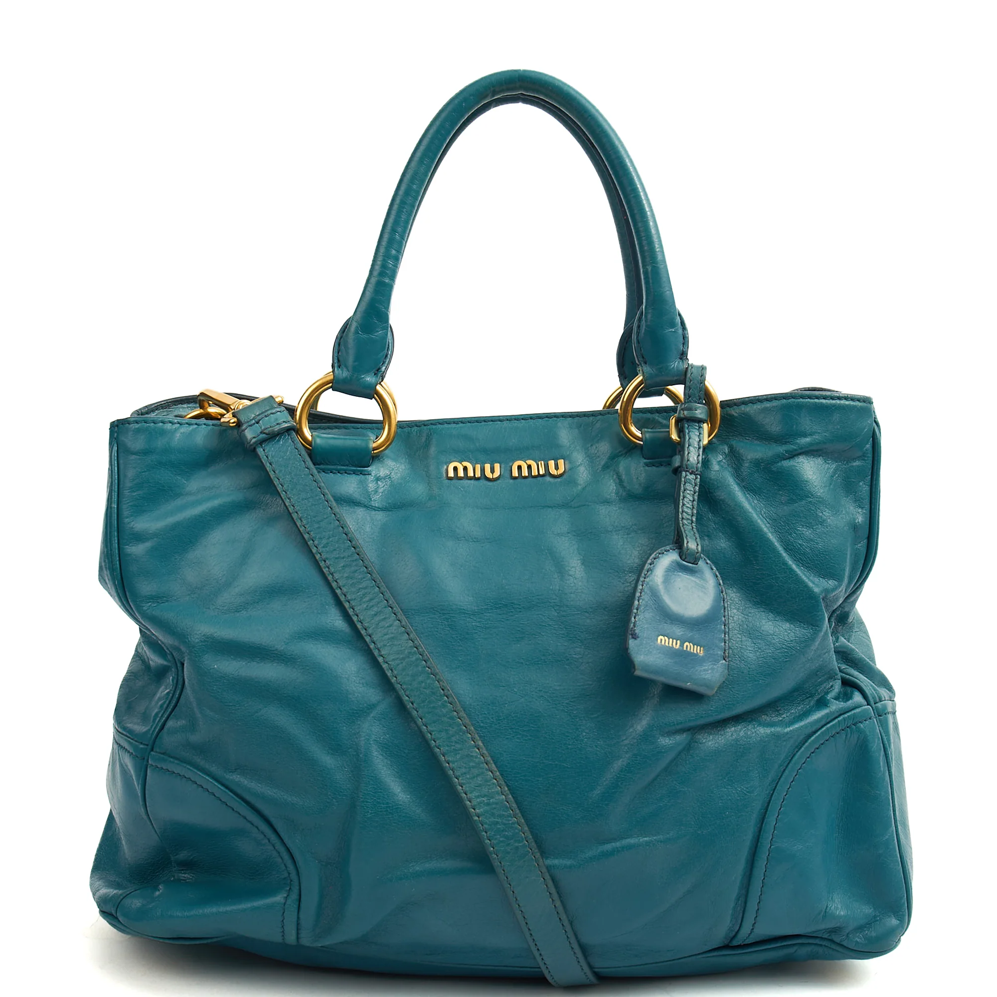 Picture of Miu Miu Tote Tote in Blue, Exotic Effect Leather