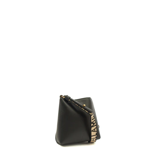Picture of Stella McCartney Cross Body Logo Crossbody - Mini in Black, Vegan Leather