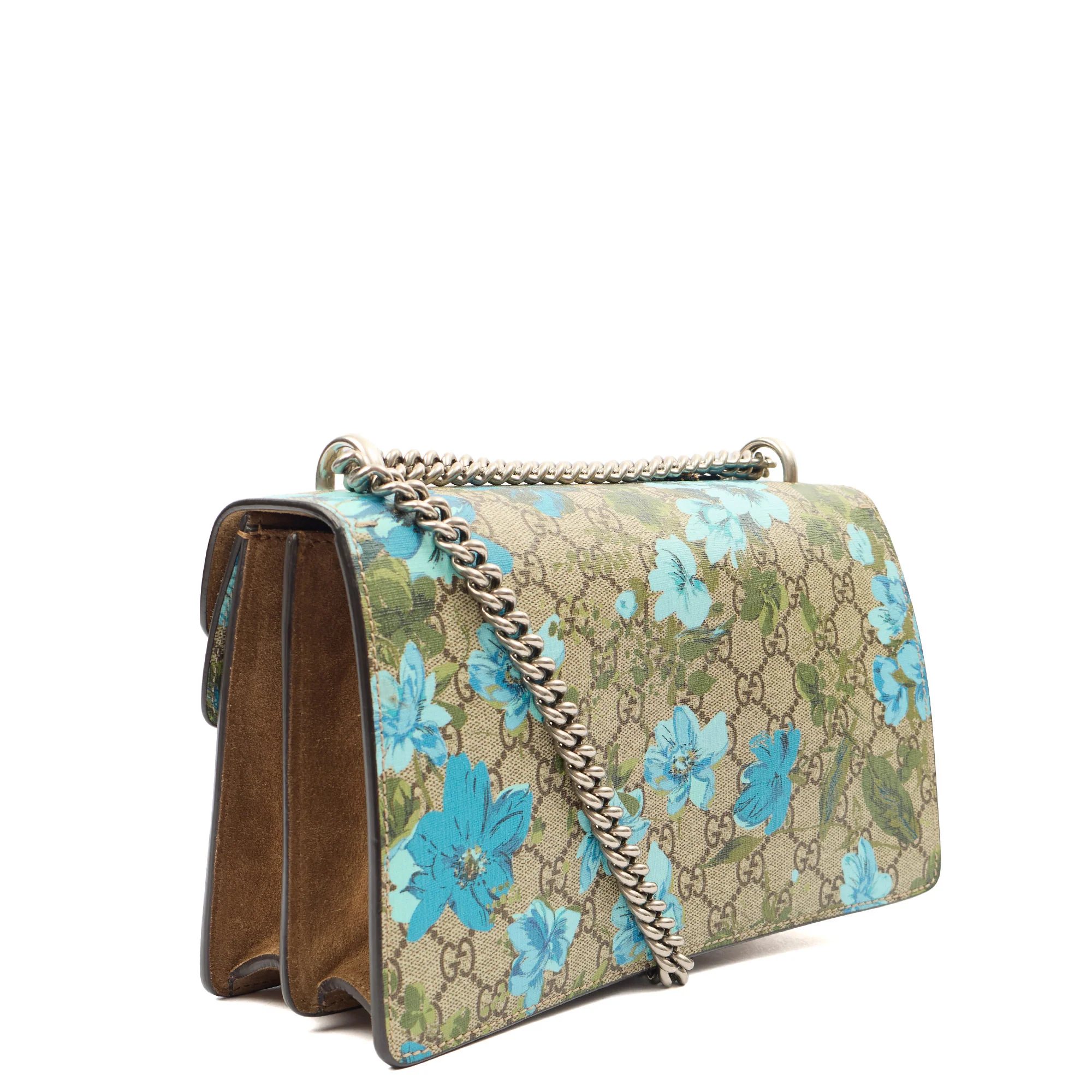 Picture of Gucci Cross Body Dionysus - Small in Blue Blooms, GG Supreme Canvas