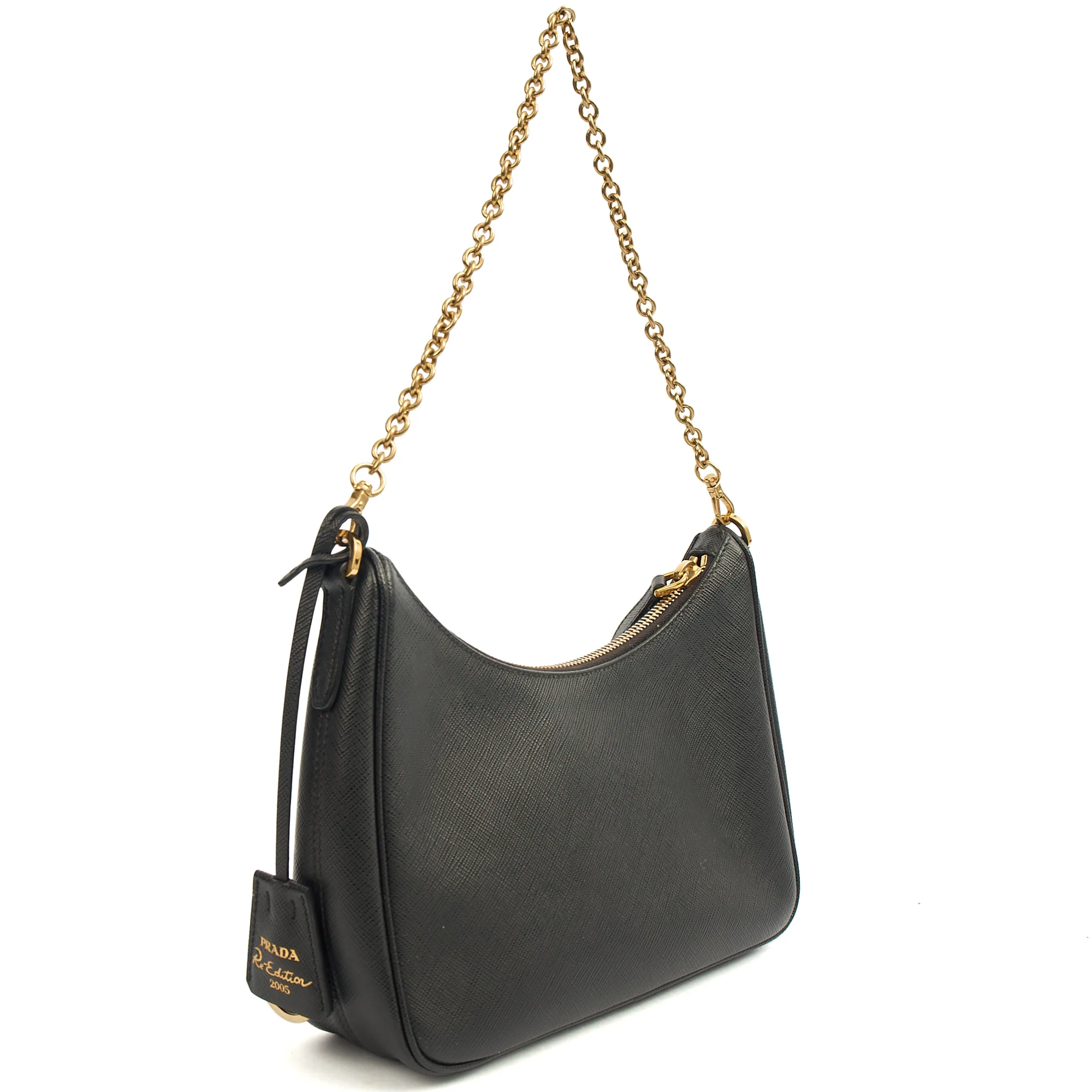 Picture of Prada Cross Body Re-Edition 2005 Saffiano in Black, Saffiano Leather