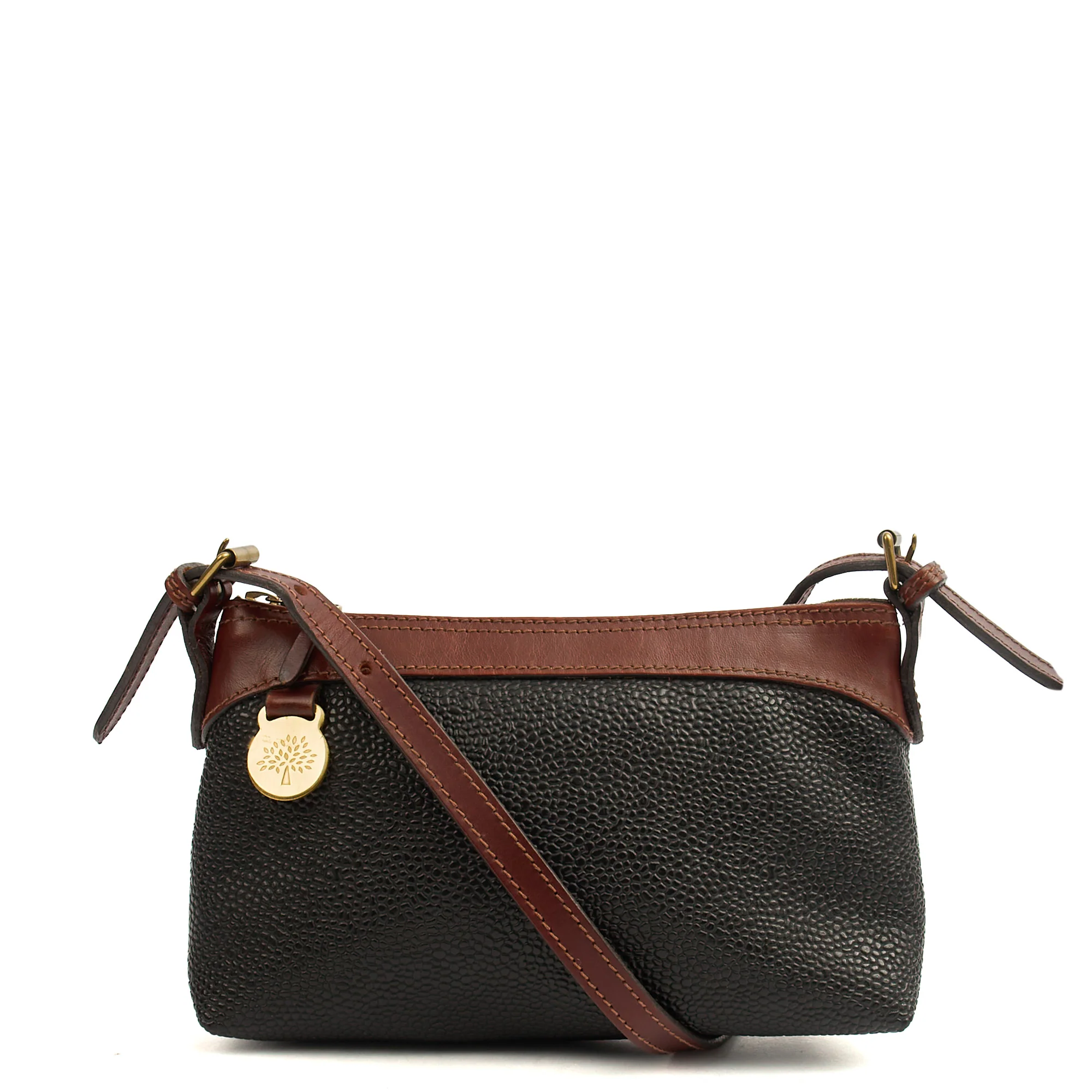 Picture of Mulberry Cross Body Vintage Shoulder Bag in Black, Scotchgrain