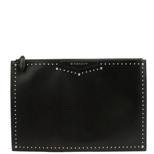 Picture of Givenchy Clutch Zip Pouch in Black, Box Calfskin
