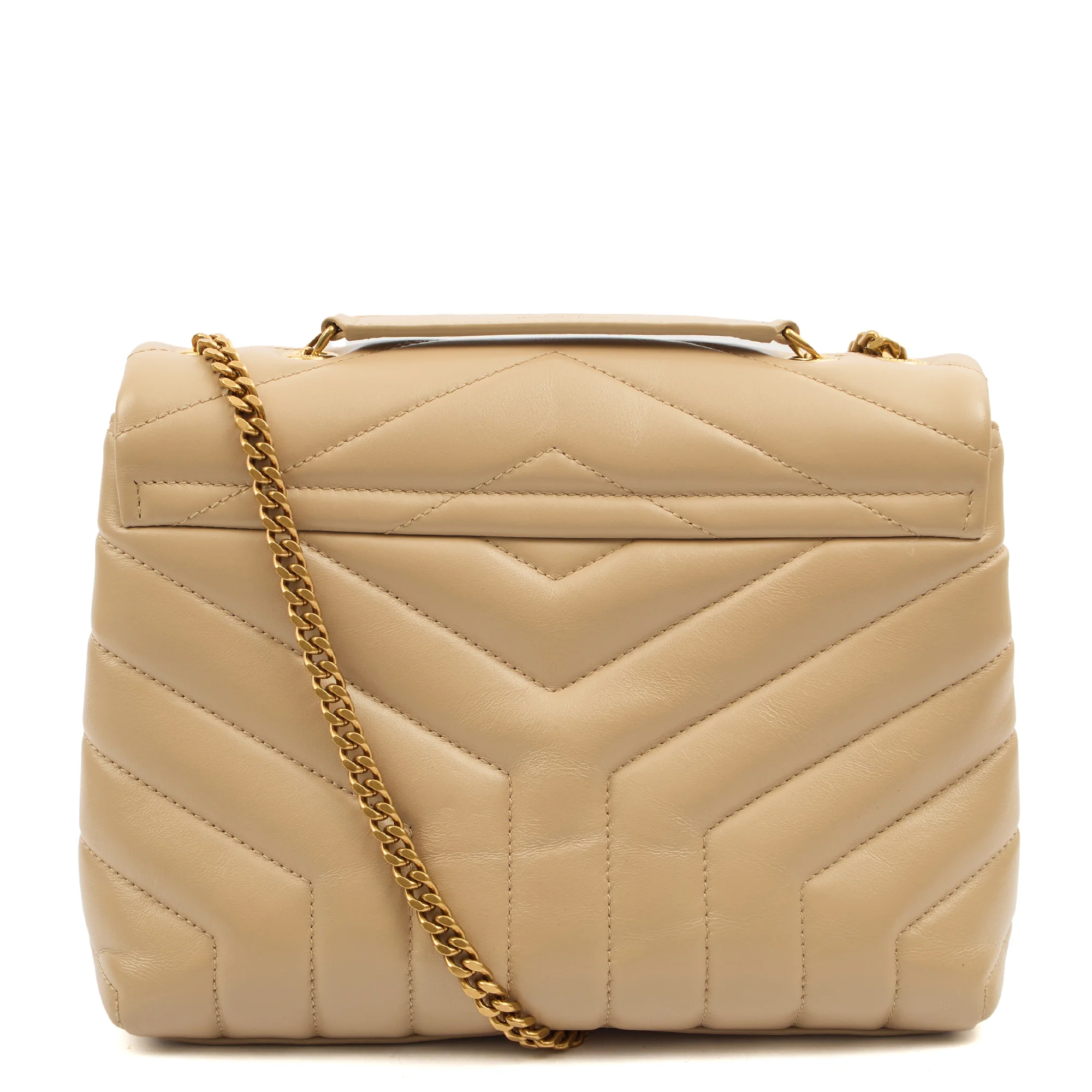 Picture of Saint Laurent Shoulder Bag Lou Lou - Small in Neutral, Calfskin Leather