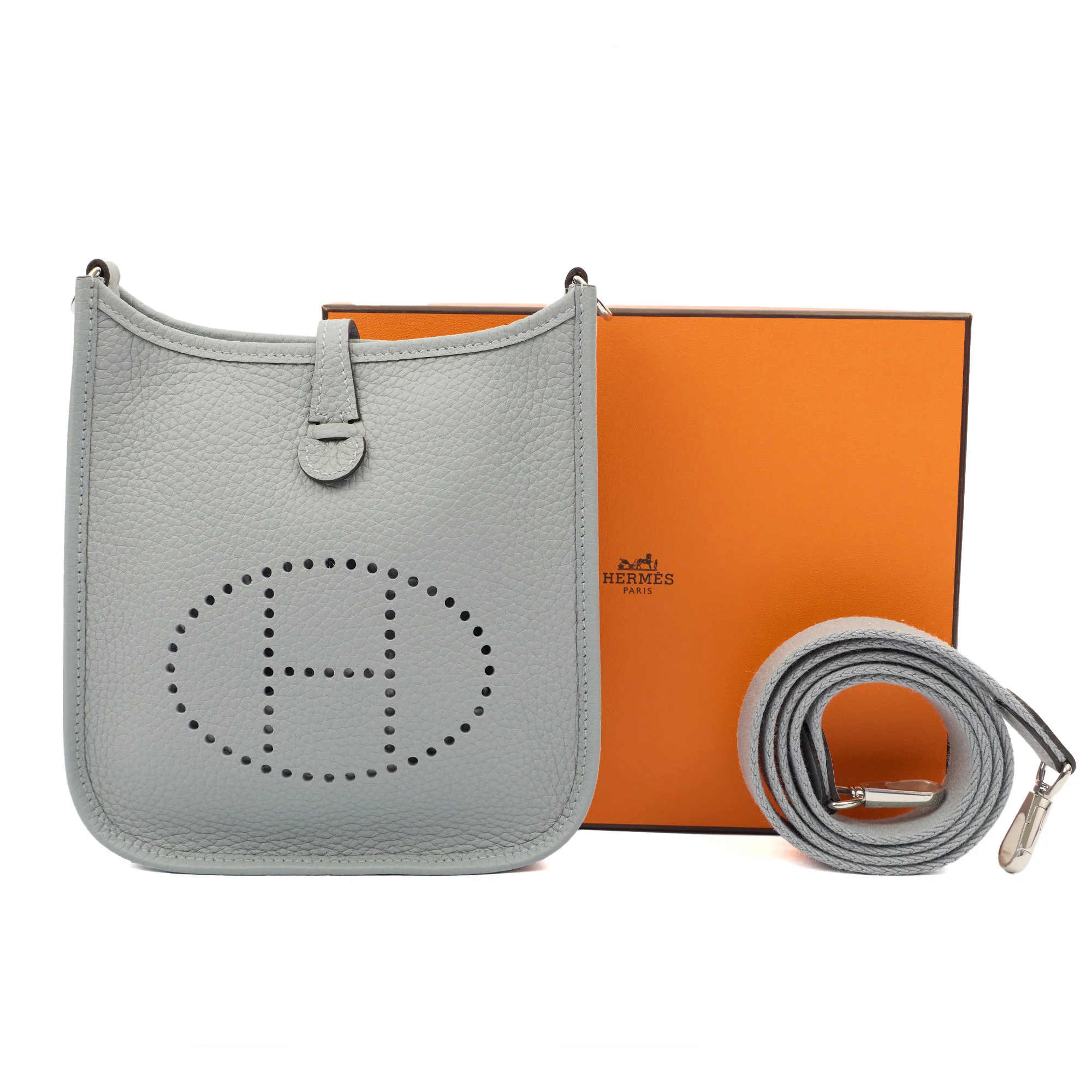 Picture of Hermes Cross Body Evelyne 16 (TPM) in Gris Pantin, Clemence Leather
