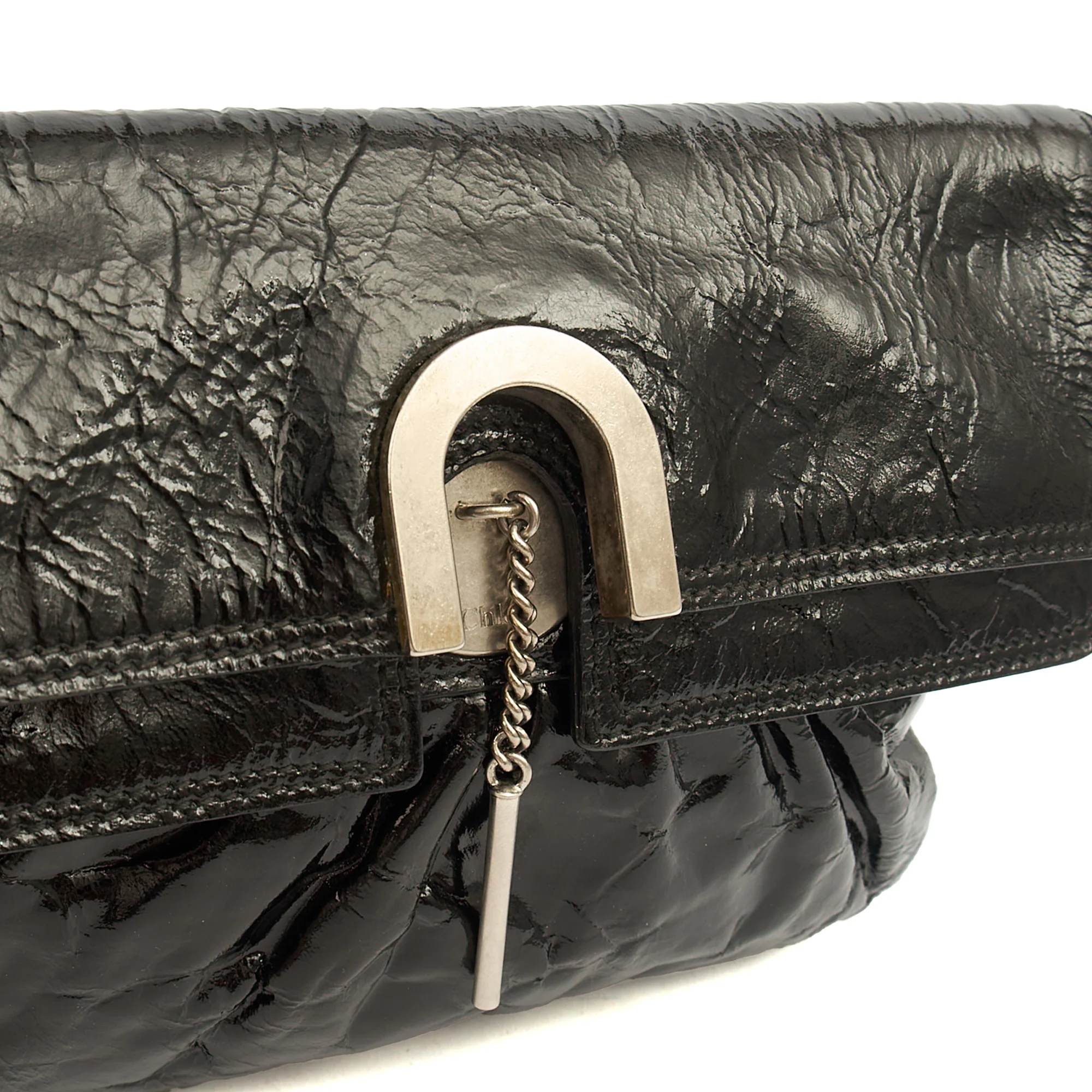 Picture of Chloe Clutch C Clutch in Black, Patent Leather