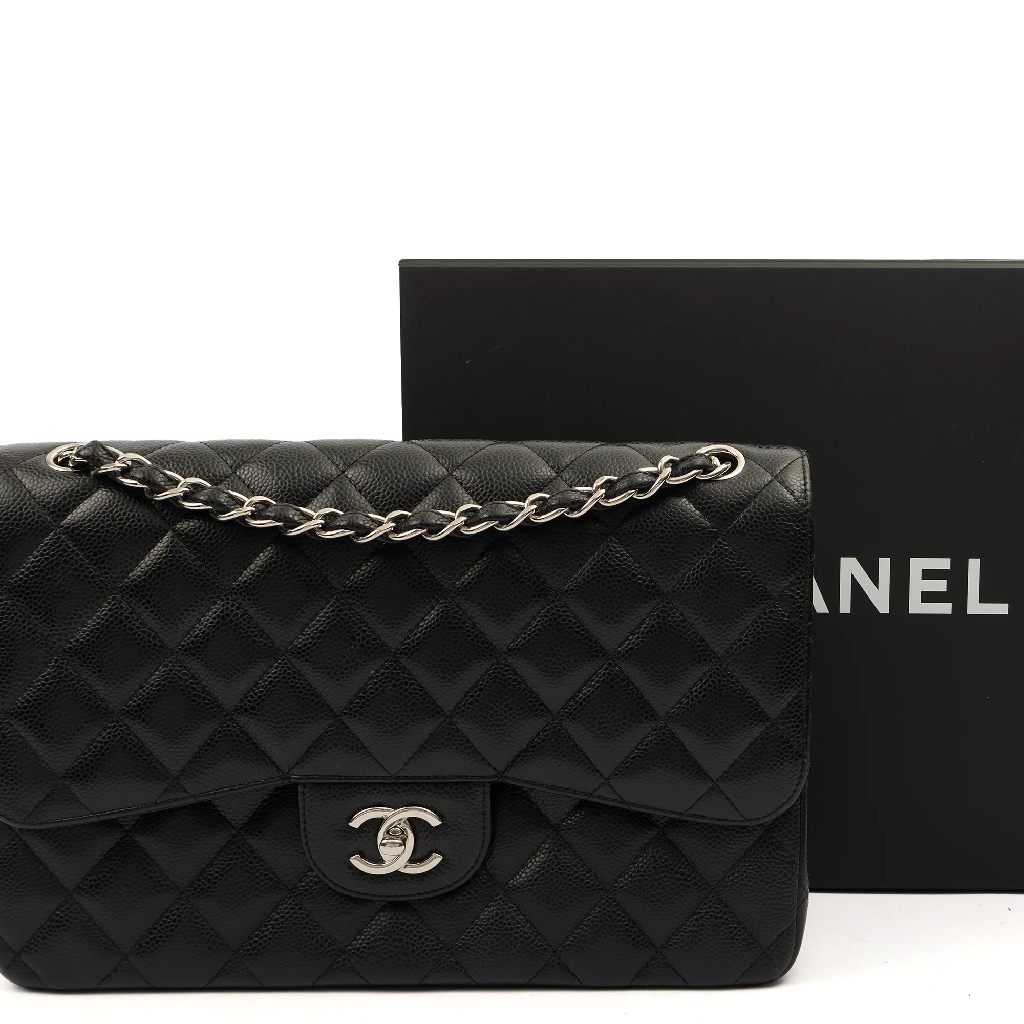 Picture of Chanel Shoulder Bag Classic Double Flap - Large in Black, Caviar Leather