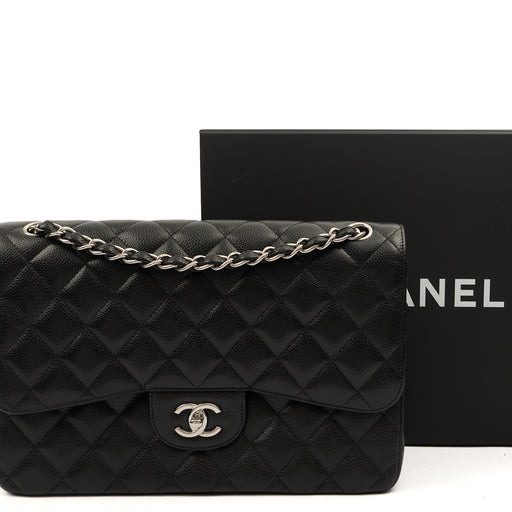 Picture of Chanel Shoulder Bag Classic Double Flap - Large in Black, Caviar Leather