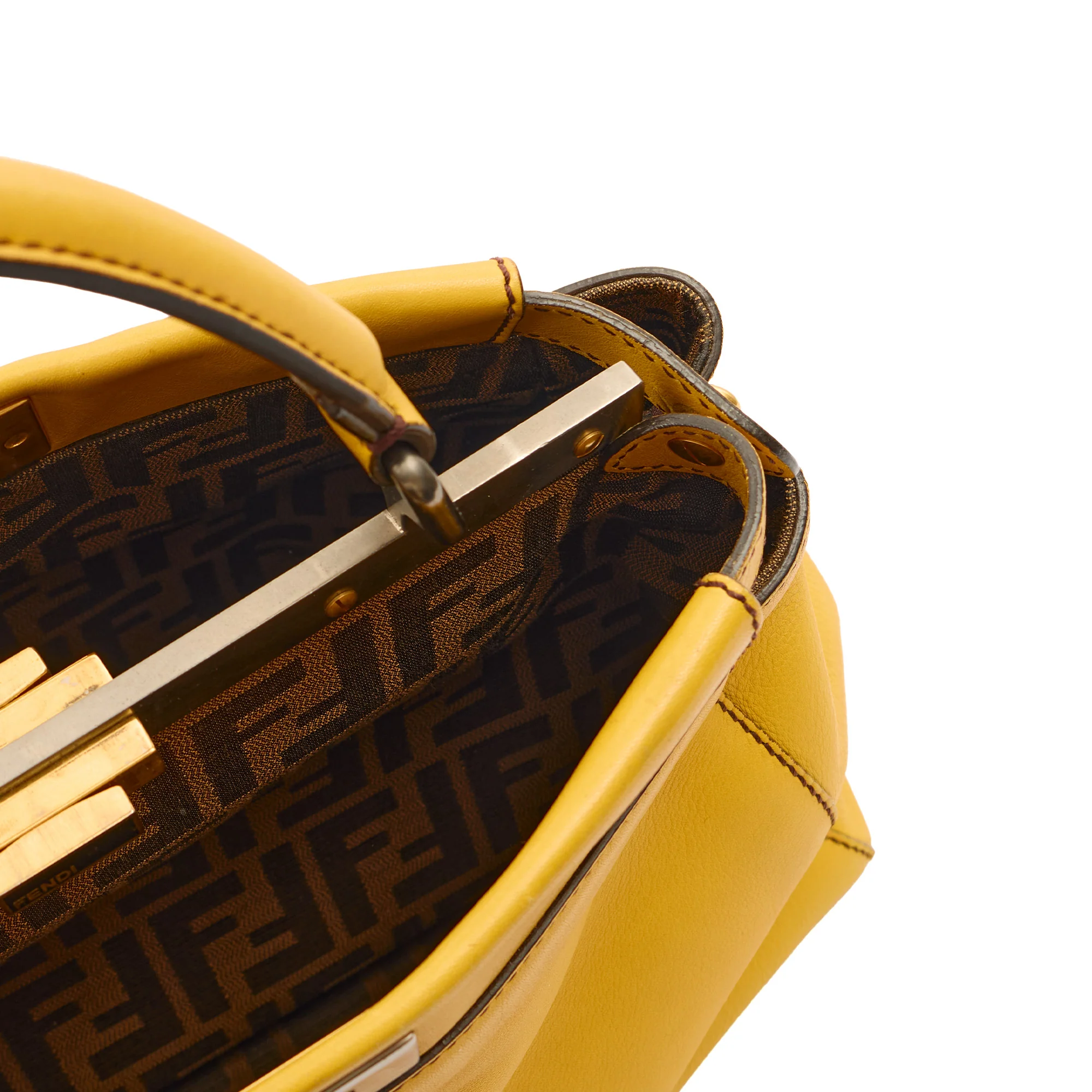 Picture of Fendi Tote Peekaboo - Medium in Yellow, Leather