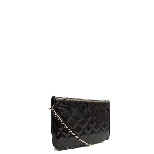 Picture of Chanel Cross Body Wallet on Chain in Black, Patent Leather